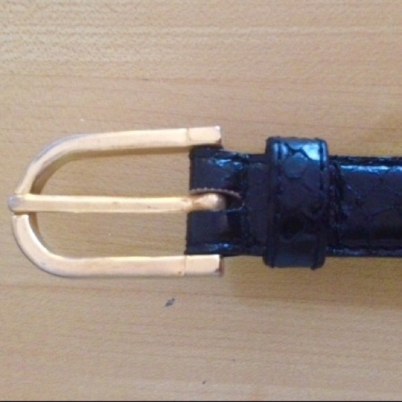 Black Snake Skin Belt (27 inch waist) - Picture 3 of 3